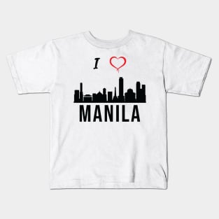 I love Manila Skyline Filipino Culture Philippines Kids T-Shirt